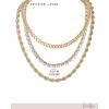 image:imageJessica Simpson GoldTone Necklace Set of 31415163 Layered Necklaces for Women with Clear Crystals