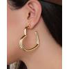 image:imageJessica Simpson Heart Hoop Earrings for Women  Yellow GoldTone Mothers Day Earrings  Romantic Polished Hoops for Everyday Wear