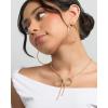 image:imageJessica Simpson Hoop Earrings for Women 3 Pairs Fashion Valentines Earrings Pack Ladies GiftsGold