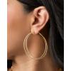 image:imageJessica Simpson Hoop Earrings for Women 3 Pairs Fashion Valentines Earrings Pack Ladies GiftsGold Butterfly