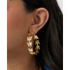image:imageJessica Simpson Hoop Earrings for Women 3 Pairs Fashion Valentines Earrings Pack Ladies GiftsGold Butterfly