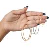image:imageJessica Simpson Hoop Earrings for Women 3 Pairs Fashion Valentines Earrings Pack Ladies GiftsMixed Metal