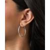 image:imageJessica Simpson Hoop Earrings for Women 3 Pairs Fashion Valentines Earrings Pack Ladies GiftsSilver Textured