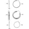 image:imageJessica Simpson Hoop Earrings for Women 3 Pairs Fashion Valentines Earrings Pack Ladies GiftsSilver Textured