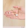 image:imageJessica Simpson Jewelry Set with Glass Heart Necklace 163 and Heart Stud Earrings GoldTone Mothers Day Gifts for Her