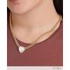 image:imageJessica Simpson Jewelry Set with Glass Heart Necklace 163 and Heart Stud Earrings GoldTone Mothers Day Gifts for Her