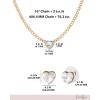 image:imageJessica Simpson Jewelry Set with Glass Heart Necklace 163 and Heart Stud Earrings GoldTone Mothers Day Gifts for Her