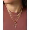 image:imageJessica Simpson Layered Cross Necklaces for Women 16171813 GoldTone 3Strand Necklace Mothers Day Gifts for Her