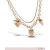 image:imageJessica Simpson Layered Heart Necklace for Women 17183 GoldTone 2Strand Necklace Mothers Day Gifts for Her
