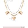 image:imageJessica Simpson Layered Heart Necklace for Women 17183 GoldTone 2Strand Necklace Mothers Day Gifts for Her