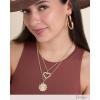 image:imageJessica Simpson Layered Necklace Set of 2 16183 GoldTone Heart Necklaces with Crystals Mothers Day Gifts for Her