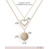 image:imageJessica Simpson Layered Necklace Set of 2 16183 GoldTone Heart Necklaces with Crystals Mothers Day Gifts for Her