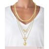 image:imageJessica Simpson Multilayer Charm Necklace for Women 14203 GoldTone Layered Necklace with Butterfly Cross amp Heart Charm