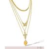 image:imageJessica Simpson Multilayer Charm Necklace for Women 14203 GoldTone Layered Necklace with Butterfly Cross amp Heart Charm