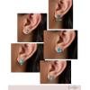 image:imageJessica Simpson Oxidized SilverPlated and Turquoise Stud Earrings Pack of 5 Turquoise Earrings Mothers Day Gifts for Her