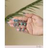 image:imageJessica Simpson Oxidized SilverPlated and Turquoise Stud Earrings Pack of 5 Turquoise Earrings Mothers Day Gifts for Her