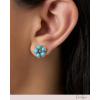 image:imageJessica Simpson Oxidized SilverPlated and Turquoise Stud Earrings Pack of 5 Turquoise Earrings Mothers Day Gifts for Her