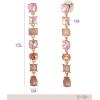 image:imageJessica Simpson Pink Crystal Linear Drop Earrings for Women GoldTone Long Earrings for Women