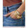 image:imageJessica Simpson Snake Bracelet for Women 7 GoldTone Snake Wrap Bracelet with Green and Clear Crystals