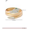 image:imageJessica Simpson Snake Bracelet for Women 7 GoldTone Snake Wrap Bracelet with Green and Clear Crystals