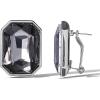 image:imageJessica Simpson Statement Rectangle Stud Earrings for Women  SilverTone Framed Gemstone Crystal Earrings  Bold Faceted Studs for Elegant amp Evening Wear