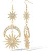 image:imageJessica Simpson Sun Moon and Star Drop Earrings for Women  GoldTone Statement Earrings with Crystal Embellishments