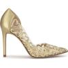 image:imageJessica Simpson Womens PalvinGoldClear Faux Leather