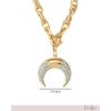 image:imageJessica Simson GoldTone Horn Pendant Necklace with Crystal Embellishments 163 Statement Necklace for Women