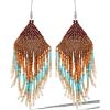 image:imageJessica Simpson Beaded Earrings for Women Dangling Multicolor Seed Bead Dangle Earrings Boho JewleryBlue
