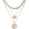 image:imageJessica Simpson Butterfly Necklaces for Women 3Piece 161753 GoldTone Layered Necklaces with Butterfly Pendants