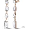 image:imageJessica Simpson Clear Crystal Dangle Earrings for Women GoldTone Rhinestone Mothers Day Earrings