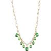 image:imageJessica Simpson Emerald Stone Multi Pendant Necklace for Women 183 GoldTone Statement Necklace with Emerald Charms