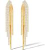 image:imageJessica Simpson Fringe Dangle Earrings for Women  GoldTone Statement Earrings with Crystal Embellishments