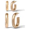 image:imageJessica Simpson GoldTone Mothers Day Earrings Pack for Women Set of 2 or 3 GoldPlated Stud Earrings and Chunky HoopsHoop Set Gold Tone