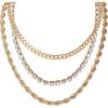 image:imageJessica Simpson GoldTone Necklace Set of 31415163 Layered Necklaces for Women with Clear Crystals