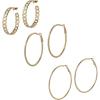 image:imageJessica Simpson Hoop Earrings for Women 3 Pairs Fashion Valentines Earrings Pack Ladies GiftsGold