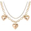 image:imageJessica Simpson Layered Heart Necklace for Women 17183 GoldTone 2Strand Necklace Mothers Day Gifts for Her