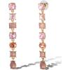 image:imageJessica Simpson Pink Crystal Linear Drop Earrings for Women GoldTone Long Earrings for Women