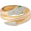 image:imageJessica Simpson Snake Bracelet for Women 7 GoldTone Snake Wrap Bracelet with Green and Clear Crystals