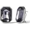 image:imageJessica Simpson Statement Rectangle Stud Earrings for Women  SilverTone Framed Gemstone Crystal Earrings  Bold Faceted Studs for Elegant amp Evening Wear