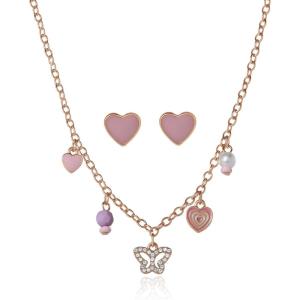 image:imageJessica Simpson Girls Jewelry Set with Charm Necklace and Stud Earrings GoldTone Mothers Day Gifts for GirlsGold