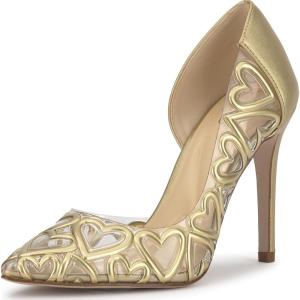 image:imageJessica Simpson Womens PalvinGoldClear Faux Leather