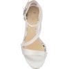 image:imageJessica Simpson Womens Rayli Ankle Strap High HeelWhite Satin