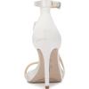 image:imageJessica Simpson Womens Rayli Ankle Strap High HeelWhite Satin