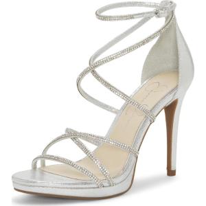 image:imageJessica Simpson Womens Jaeya Strappy High Heel SandalPlatinum
