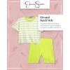 image:imageJessica Simpson Baby Girls Shorts Set  2 Piece Short Sleeve Top and Matching Cotton Biker Shorts for Infants amp ToddlersIce Green