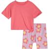 image:imageJessica Simpson Baby Girls Shorts Set  2 Piece Short Sleeve Top and Matching Cotton Biker Shorts for Infants amp ToddlersCoral Pink