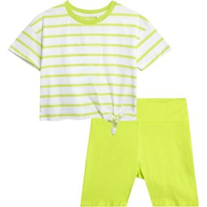 image:imageJessica Simpson Baby Girls Shorts Set  2 Piece Short Sleeve Top and Matching Cotton Biker Shorts for Infants amp ToddlersIce Green