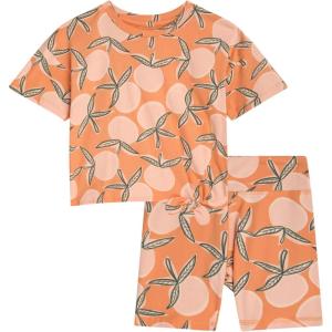 image:imageJessica Simpson Baby Girls Shorts Set  2 Piece Short Sleeve Top and Matching Cotton Biker Shorts for Infants amp ToddlersOrange
