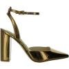 image:imageJessica Simpson Womens Nazela Block HeelBronze Mirror Metallic